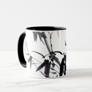 Chinesische Bambus-Tuschekunst Tasse