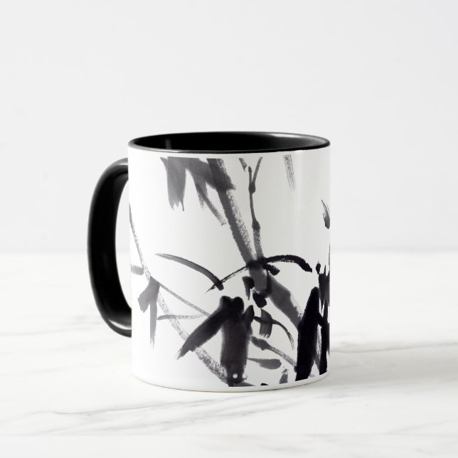Chinesische Bambus-Tuschekunst Tasse (Vorderseite Links)