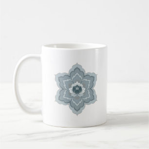 Chinesische Baoxiang-Blume in nebligem Blau und Ja Kaffeetasse