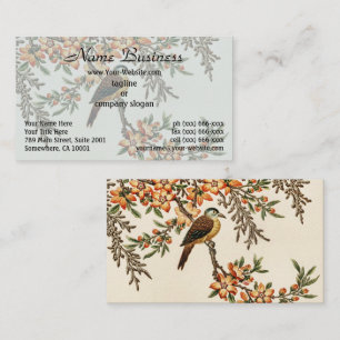 Chinesische Blume & Bird, Vintag Garden Visitenkarte