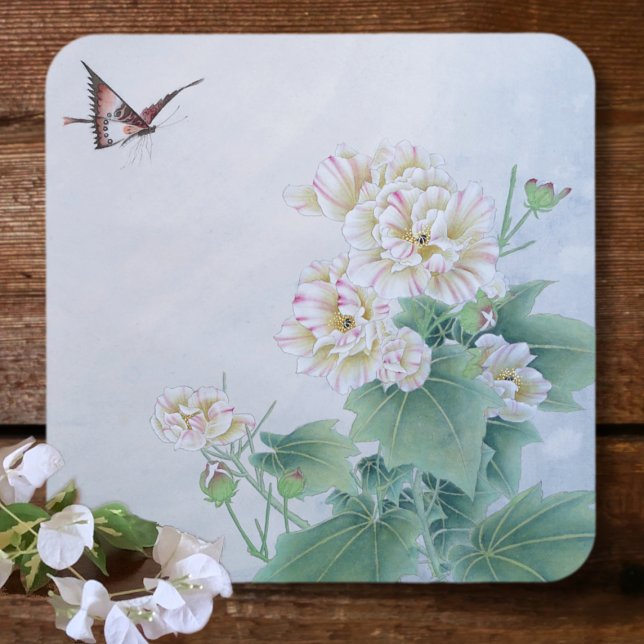 Chinesische Blume mit Butterfly Untersetzer (Von Creator hochgeladen)