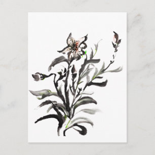 Chinesische Blume Postkarte