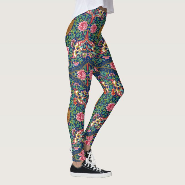 Chinesische botanische Leggings - Hübsch (Rechts)