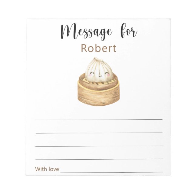 Chinesische Botschaft zum Geburtstag Notizblock (Vorderseite)