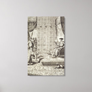 Chinesische Botschafter zu einem indischen Leinwanddruck