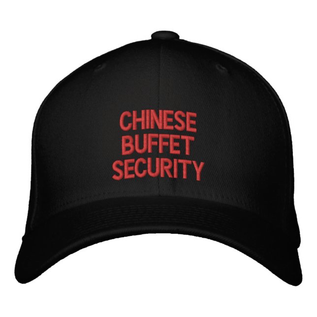 CHINESISCHE BUFFETSECURITY BESTICKTE BASEBALLKAPPE (Vorderseite)