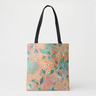 Chinesische Chrysantheme: florales oranges Muster.