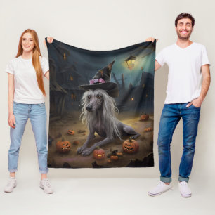 Chinesische Crested-Kürbisse Halloween Gruselig Fleecedecke