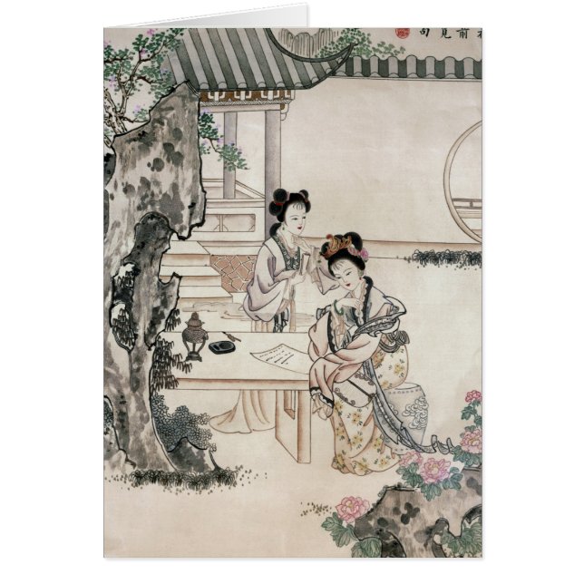 Chinesische Damen in einem Garten (Vorne)
