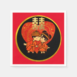 Chinesische Dekoration für Hochzeitsgeschenke - Ni Serviette