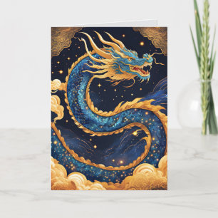 Chinesische-Drache-Grußkarte Karte