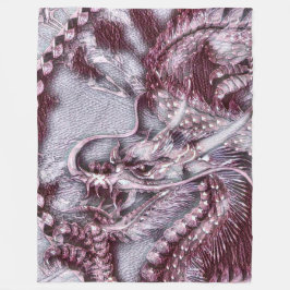 Chinesische Drache-Platin-Bleistift-Kunst Fleecedecke