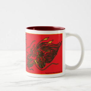 Chinesische Drache-Tasse - Jahr des Drachen 2012 Zweifarbige Tasse