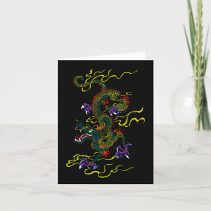 Chinesische Drachen-Leer-Notizkarten Karte