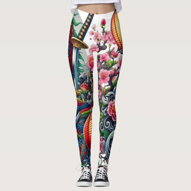 Chinesische Drachen-Leggings Leggings (Vorderseite)