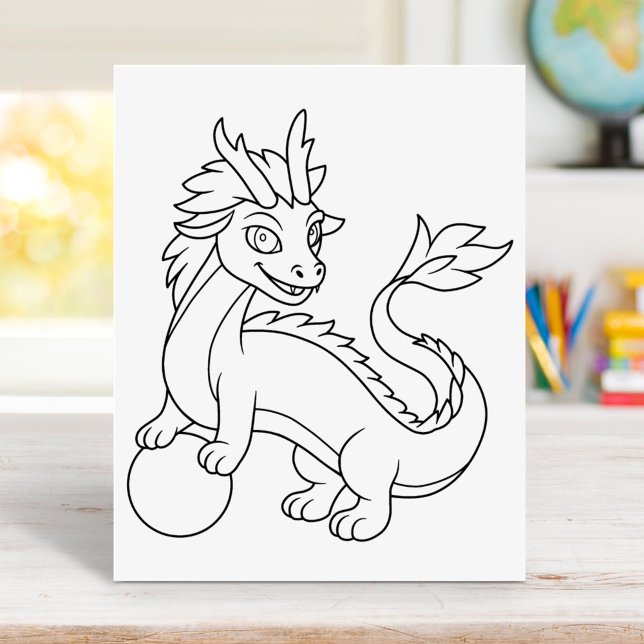 Chinesische Drachen-Malvorlage Poster (Von Creator hochgeladen)