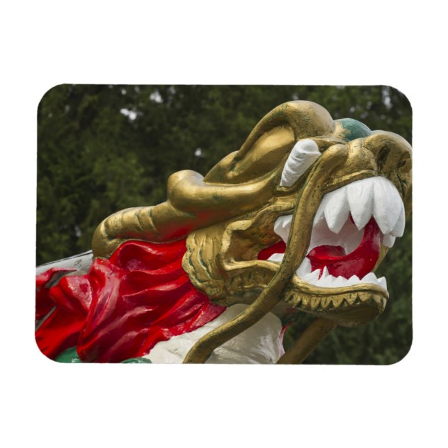 Chinesische Drachenbootfigur, Stanley Park Magnet (Horizontal)