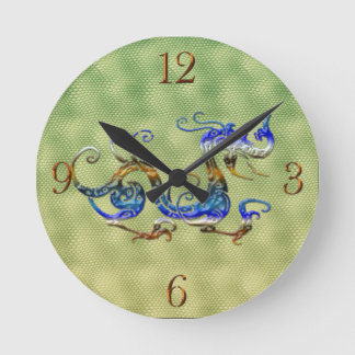 Chinesische Drachenfantasy Art Designer Geschenkuh Runde Wanduhr