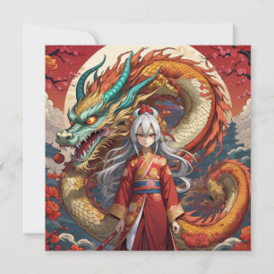 Chinesische Drachenkarte