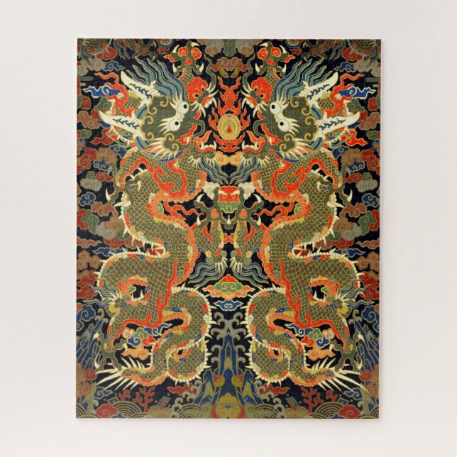 Chinesische Drachenkunst Puzzle (Vertikal)