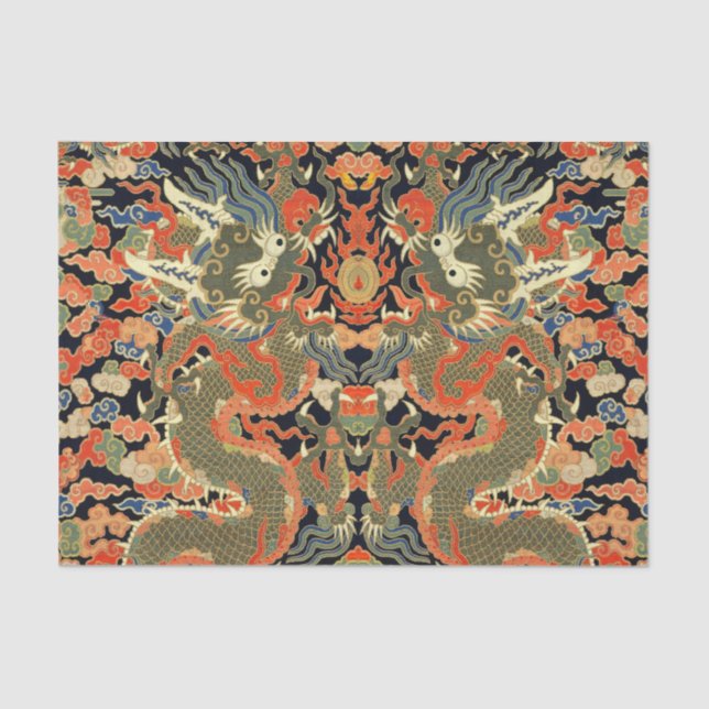 Chinesische Drachenkunst Seidenpapier (Vorderseite)