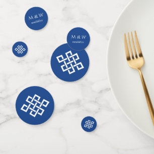 Chinesische Eleganz in Blue Table Confetti Konfetti
