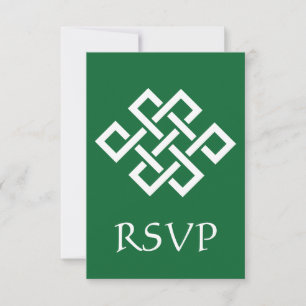 Chinesische Eleganz in der grünen RSVP-Karte RSVP Karte