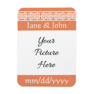 Chinesische Eleganz in Korallen-Rot Save-the-Date- Magnet