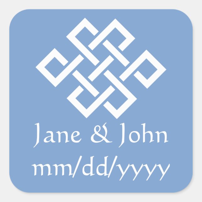 Chinesische Eleganz in Periwinkle Sticker (Vorderseite)