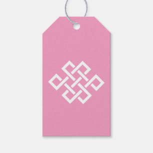 Chinesische Eleganz in Petal Pink-Geschenk-Tag Geschenkanhänger
