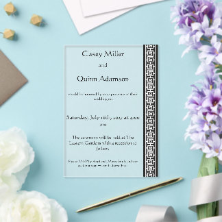 Chinesische Eleganz in schwarzer Acryl-Hochzeit Acryleinladungen