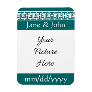 Chinesische Eleganz in Türkis Save-the-Date Magnet