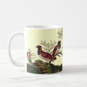 Chinesische Fasan-elegante Reis-Papier-Malerei Tasse