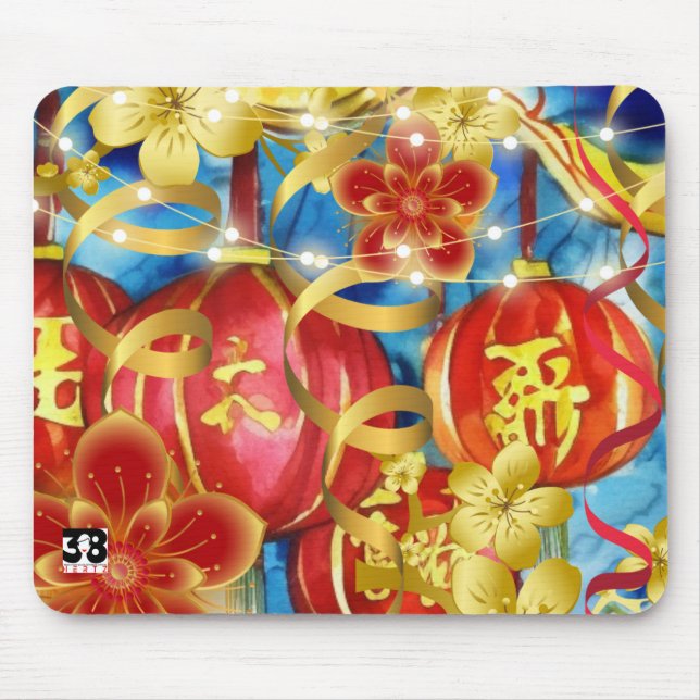 Chinesische Feiern Mousepad (Vorne)