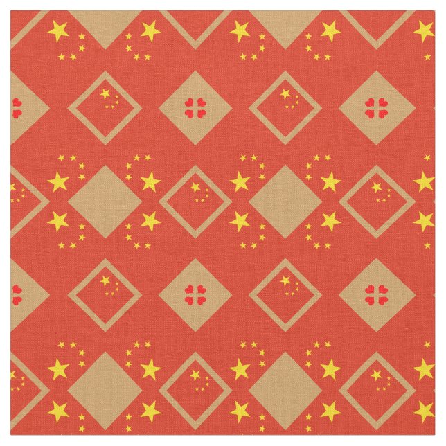 Chinesische Flag & China Trendy Fabric Mode Stoff (Nahaufnahme)