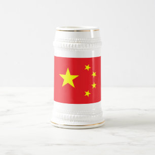 Chinesische Flagge Bierglas