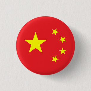 Chinesische Flagge Button