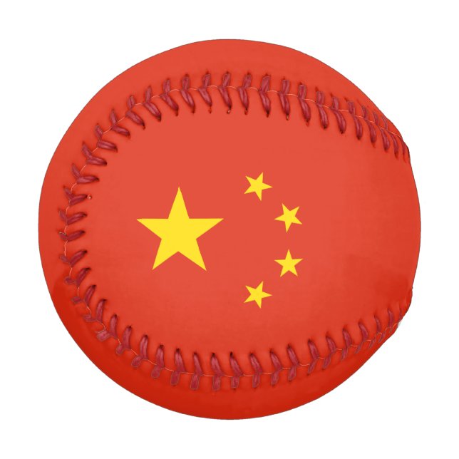 chinesische Flagge (China) Baseball (Vorderseite Links)