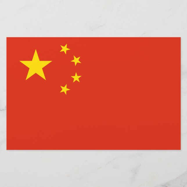 chinesische Flagge (China) Briefpapier (Vorderseite)