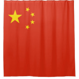 chinesische Flagge (China) Duschvorhang