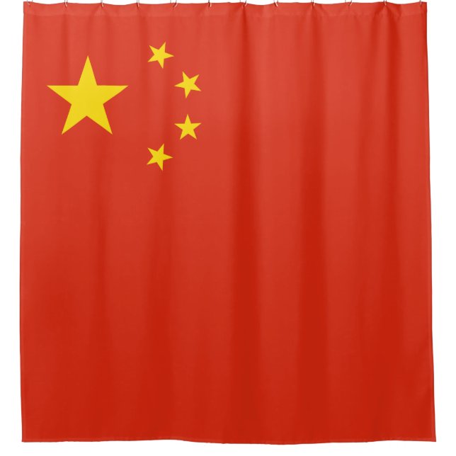 chinesische Flagge (China) Duschvorhang (Vorderseite)