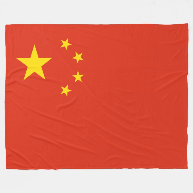 Chinesische Flagge (China) Fleece Blanket (Vorderseite (Horizontal))
