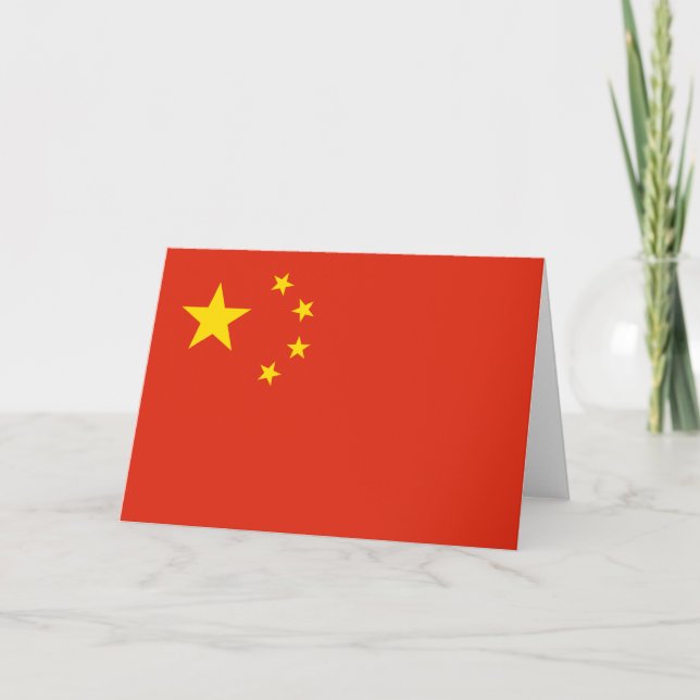 chinesische Flagge (China) Karte (Vorderseite)