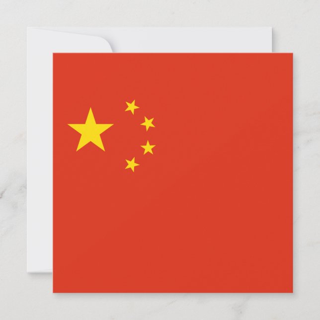 chinesische Flagge (China) Karte (Vorderseite)