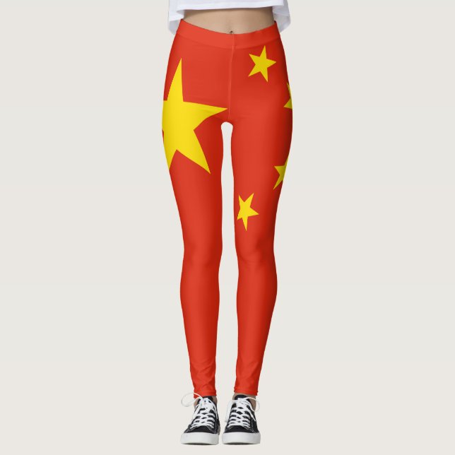 chinesische Flagge (China) Leggings (Vorderseite)