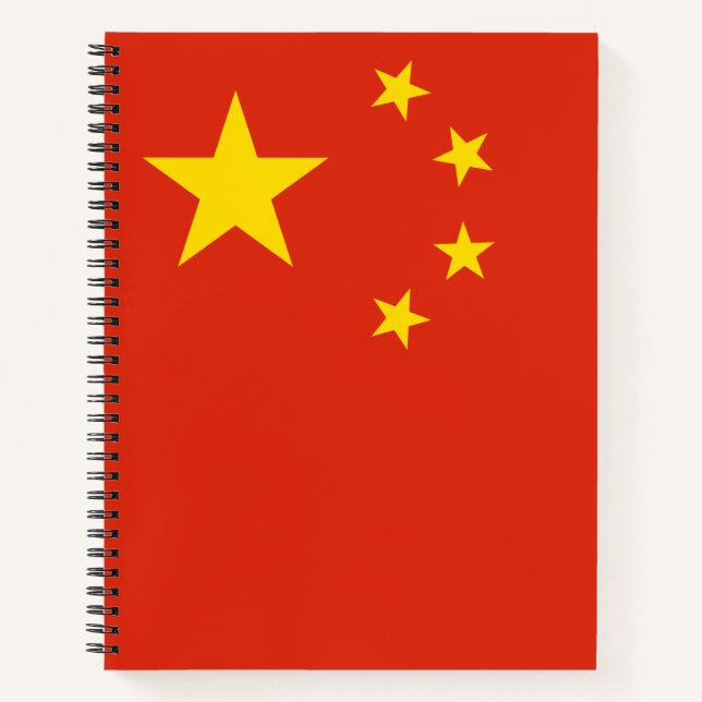 chinesische Flagge (China) Notizbuch (Vorderseite)