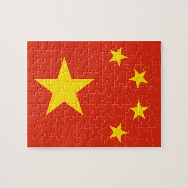 chinesische Flagge (China) Puzzle (Horizontal)