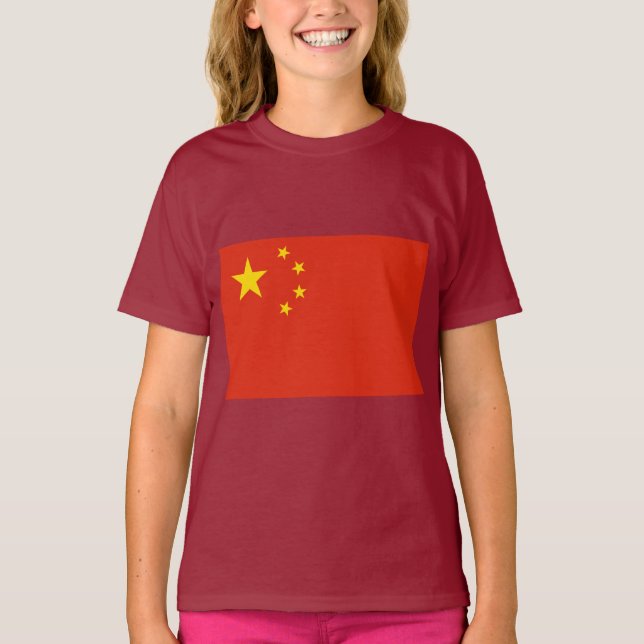 chinesische Flagge (China) T-Shirt (Vorderseite)