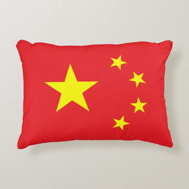 Chinesische Flagge Dekokissen (Vorderseite)