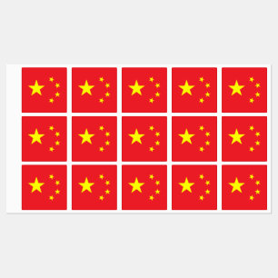 Chinesische Flagge Etiketten